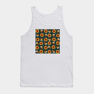 Bees & sunflower Tank Top